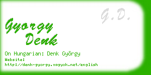 gyorgy denk business card